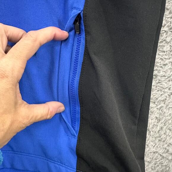 Speedo Men's Medium Long Sleeve Full Zip Team Jacket Blue‎ Black Swimmer - Picture 6 of 10